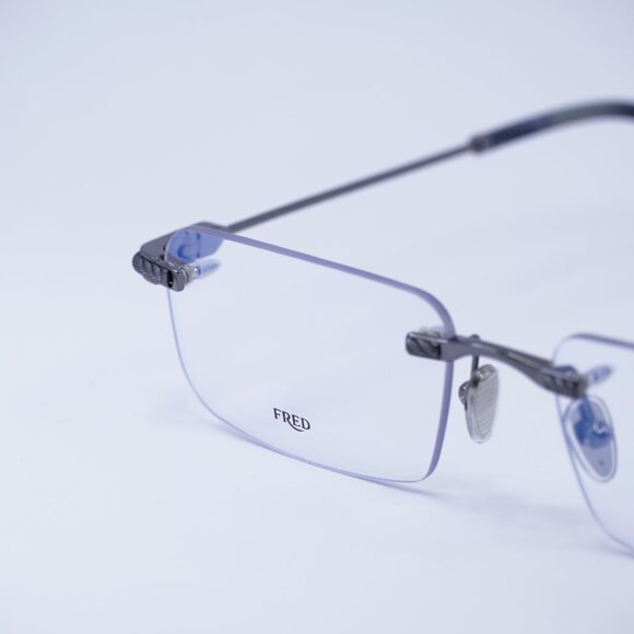 Fred FG50012U 006 Eyeglasses Gunmetal 56mm Rectangle Frame - Picture 2 of 10